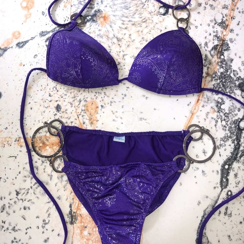 Venus size 8 purple paisley bikini
